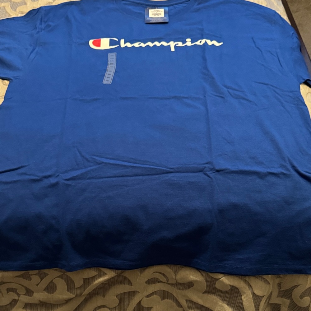 Champion Royal Blue Tee with Logo